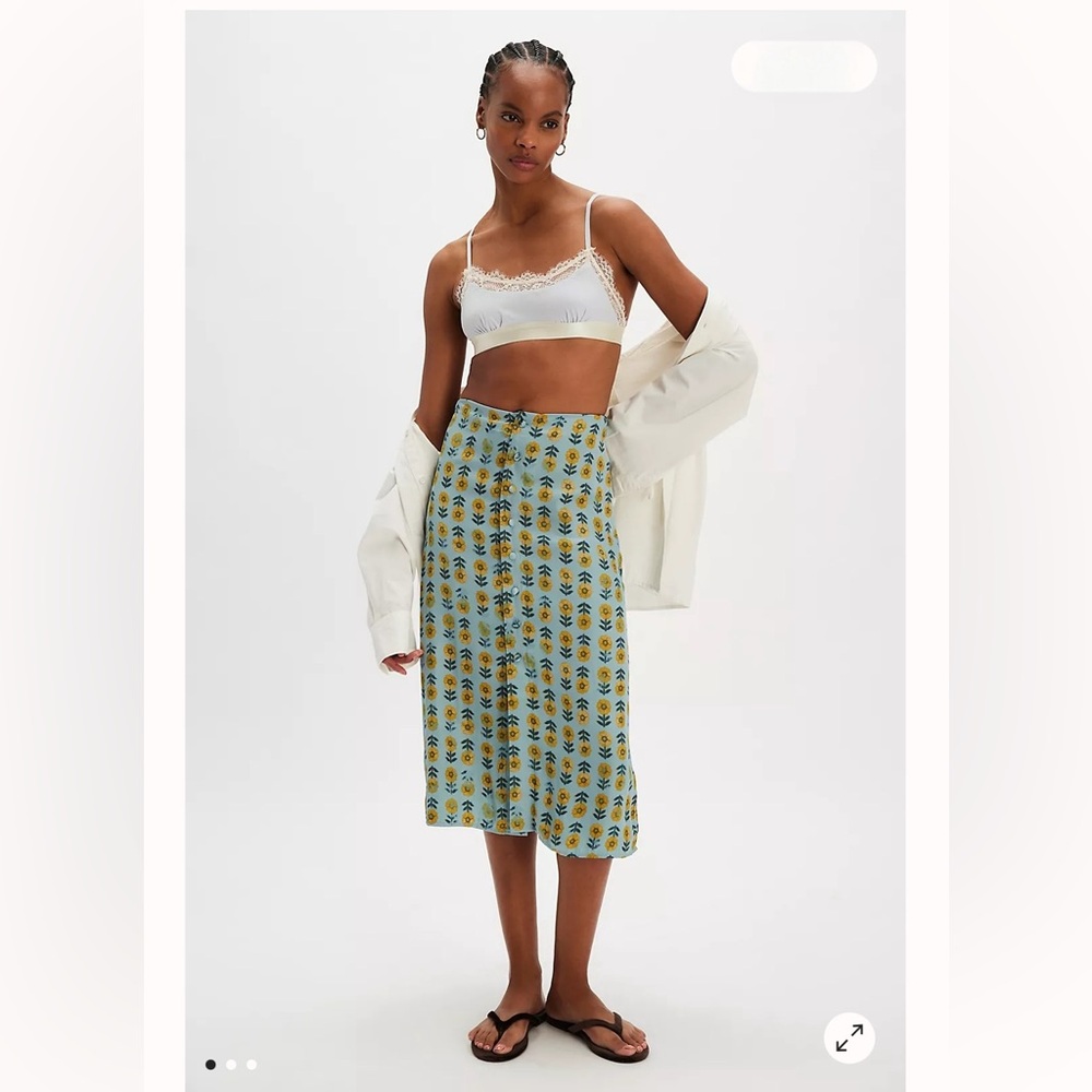 FREE PEOPLE Analise Printed Midi Skirt NWT
